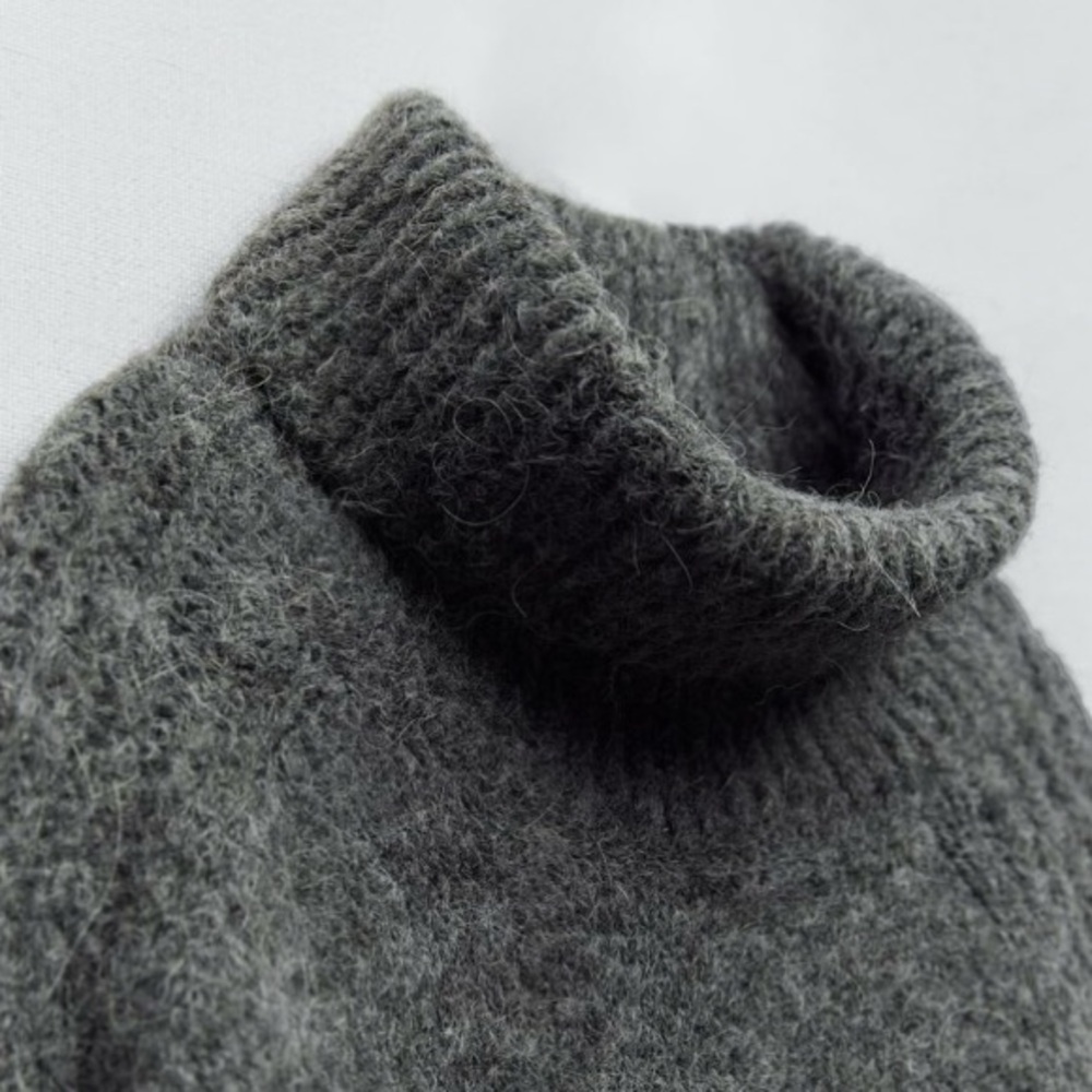 Zara Charcoal Turtleneck Sweater